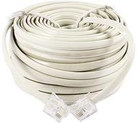 XYWHPGV Connettore del cavo di prolunga telefonica RJ11 6P4C da 15 m 49 piedi grigio bianco(a092f 14667 0d9c0 0e461 8602d 39a54