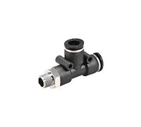 XYWHPGV Raccordi per tubi a pressione a T in plastica da 8 mm x 1/8 NPT con filettatura maschio e bloccaggio a pressione(c24a1 dafd6 377dc fb38a 7e156 f39e7