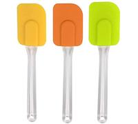 XYWHPGV Set di spatole in silicone flessibile 3 pezzi Set di spatole antiaderenti per cucina resistente al calore e antigraffio per cucinare al forno e mescolare Verde Arancione Giallo(58ebe af0b7 ba