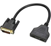XYWHPGV Splitter DVI a HDMI 1 in 2 Out Cavo maschio a doppia femmina 1ft 30cm per proiettore HDTVTV(8f847 0bb97 493bc eda8a e5610 4390d