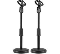 XYWHPGV Supporto per microfono da tavolo regolabile in altezza 22-33 cm Supporto per microfono da tavolo con clip ovale per conferenze e conferenze 2 pezzi(f7fc3 017d4 e3a5e c645a 2caa5 d0058