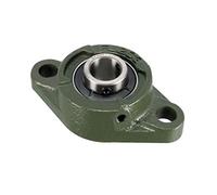 XYWHPGV UCFL203 Cuscinetto con supporto flangiato, diametro foro 17 mm, ghisa/acciaio cromato, blocco con vite di fermo, confezione da 1(713cc 68b97 6f800 b24a4 b3256 84682