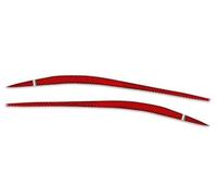 XYWOPO Adesivo for sopracciglia for fari, decorazione for palpebre, copertura rossa con bandiera italiana in fibra di carbonio, for Alfa Romeo, Giulia 15-24 Rifinitura sopracciglia con fari