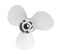 XYWOPO Elica fuoribordo for barche a 3 pale bianca 11 3/8X12 90mm, for Yamaha, 40 48 50 55 60HP Alluminio 13 denti scanalati diametro Eliche per barche