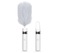 XYY 3 in 1 Spolverino Elettrico aspirapolvere auto, Spolverino Elettrico Ricaricabile 360° Rauotabile Duster Spazzole per Pulire con prolunghe per casa, ufficio, Auto