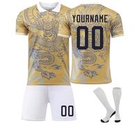 XYYYHTL 25/26 Completo Calcio Bambino Personalizzabile Maglie da Calcio con Nome e Numero a Scelta Completo casa/visitatore con Pantaloncini e Calzini Regali di Calcetto per Uomini e Ragazzi