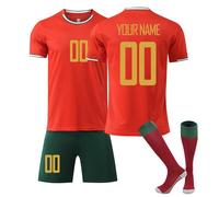 XYYYHTL 25/26 Completo Calcio Bambino Personalizzabile Maglie da Calcio con Nome e Numero a Scelta Completo casa/visitatore con Pantaloncini e Calzini Regali di Calcetto per Uomini e Ragazzi