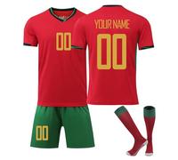 XYYYHTL 25/26 Completo Calcio Bambino Personalizzabile Maglie da Calcio con Nome e Numero a Scelta Completo casa/visitatore con Pantaloncini e Calzini Regali di Calcetto per Uomini e Ragazzi