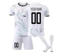 XYYYHTL 25/26 Completo Calcio Bambino Personalizzabile Maglie da Calcio con Nome e Numero a Scelta Completo casa/visitatore con Pantaloncini e Calzini Regali di Calcetto per Uomini e Ragazzi