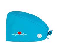 XYYYHTL Cuffia Infermiera Donna Cuori Berretto Donna Chirurgico Cappello Uomo Cotone Chirurgico con Fascia Regolabile per Fodera Cuffietta Chirurgica Cuffia Infermiera Bandana Chirurgiche
