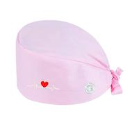 XYYYHTL Cuffia Infermiera Donna Cuori Berretto Donna Chirurgico Cappello Uomo Cotone Chirurgico con Fascia Regolabile per Fodera Cuffietta Chirurgica Cuffia Infermiera Bandana Chirurgiche