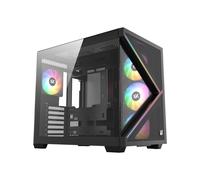 XYZ QUBEX Case ATX a maglie cubiche USB-C ARGB in vetro temperato, nero/bianco