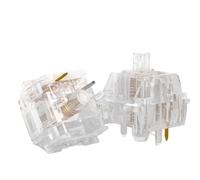Xz jteeZPn Interruttori meccanici per tastiera a 5 pin trasparenti da 10 pezzi compatibili con layout PCB e montati su piastra standard, opzioni lineari e tattili(Tactile 48g)
