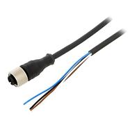 XZCP1141L10 Cavo di collegamento M12 PIN: 4 connettori dritti 10m 250VAC 4A T...