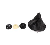 Xzcvalimn 5 Speed Manual Gear Shift Knob Head with Dust Cover, Replacement for 500 500C 2007-2018, Ergonomic Black and White Shifter Knob with Clear Gear Numbers, Non - Slip Wear - Resi