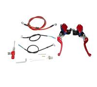 Xzcvalimn Hydraulic Brake Pump Clutch Kit, Motorcycle Hydraulic Master Cylinder Reservoir Kit, 22mm Handlebar Aluminum Alloy Clutch Lever Assembly with Adjustable Gear Position for Off Road