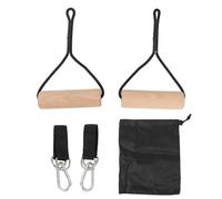 Xzcvalimn Wooden Gymnastic Rings, Gymnastic Hanging Rings for Arm Strength Training, Beech Wood Pull Up Handles with Heavy Duty Straps And Storage Bag for Home Gym Outdoor Workouts, Supports