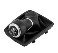 XZCVTYW Auto Leva Del Cambio Pomelli Del Cambio Per Auto Con Cuffia Copri-cuffia Per Audi Per A4 S4 B8 8K A5 8T Q5 8R S Line 2007-2015, Testa Della Leva Con Copertura Antipolvere(Black 6 Speed)