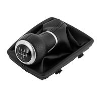 XZCVTYW Auto Leva Del Cambio Pomelli Del Cambio Per Auto Con Cuffia Copri-cuffia Per Audi Per A4 S4 B8 8K A5 8T Q5 8R S Line 2007-2015, Testa Della Leva Con Copertura Antipolvere(Black 5 Speed)
