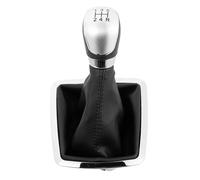 XZCVTYW Leva Cambio Copertura Copertura Per Pulsante Joystick Per Auto, Pomello Del Cambio Manuale A 5/6 Velocità, Per Ford Per Focus 2 MK2 FL C-MAX 2006-2011, Stile Auto(Silver- 5 Speed)