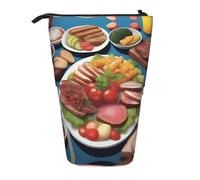 XZDAL A Delicious Feast Astuccio con design espandibile, portatile e leggero, per cancelleria, piccoli oggetti