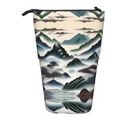 XZDAL Astuccio con nuvole e montagne, design espandibile, portatile e leggero, per cancelleria, piccoli oggetti