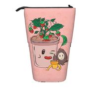 XZDAL Astuccio con semi di girasole e fragole, design espandibile, portatile e leggero, per cancelleria, piccoli oggetti