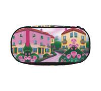 Xzdal Astuccio con stampa Sweet Romance, per riporre articoli di cancelleria o cosmetici, per soddisfare diverse esigenze di conservazione, Nero , Taglia unica, Beauty Case