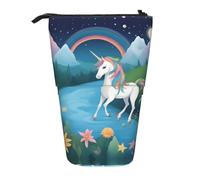 XZDAL Astuccio con unicorni che corrono con design espandibile, portatile e leggero, per cancelleria, piccoli oggetti