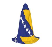 XZDAL Bandiera della Bosnia ed Erzegovina con cappuccio mantello M per adolescenti mantello lungo costume cosplay festa in maschera carnevale