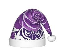 XZDAL Belle rose viola Festival Santa liscio tocco cappello per festa festa costume accessori decorazione