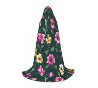 XZDAL Bellissimo mantello con cappuccio con fiori viola M per adolescenti mantello lungo costume cosplay festa in maschera carnevale