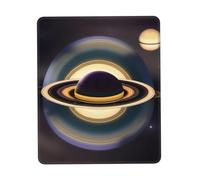 XZDAL Bellissimo tappetino per mouse Saturn multicolore in gomma ispessita con bordo bloccato, 25,4 x 30,5 cm, per ufficio, gioco, studio e scrivania