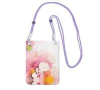 XZDAL Borsa a tracolla in carta con frammenti di colore nero per donne, alla moda e regolabile, leggera per l'uso quotidiano, Viola, Taglia unica