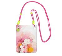 XZDAL Borsa a tracolla in carta con frammenti di colore nero per donne, alla moda e regolabile, leggera per l'uso quotidiano, Fucsia, Taglia unica