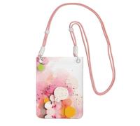 XZDAL Borsa a tracolla in carta con frammenti di colore nero per donne, alla moda e regolabile, leggera per l'uso quotidiano, rosa, Taglia unica