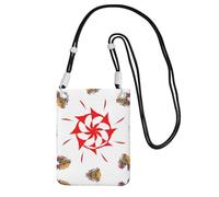 XZDAL Borsa a tracolla per cellulare da donna, con rotazione a otto vie, nera, alla moda e regolabile, leggera per l'uso quotidiano, Nero , Taglia unica