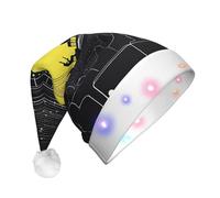 XZDAL Cappello decorativo per adulti con luci di Natale per una serata da concerto, accessorio per costume da Babbo Natale