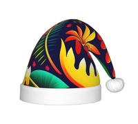XZDAL Cappello di Babbo Natale con piante tropicali per feste e feste in costume, accessori decorativi