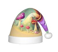 XZDAL Cappello viola da sogno a forma di fungo di Babbo Natale, liscio al tatto, per feste e feste in costume, accessori decorativi