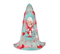 XZDAL Carino amorevole ragazzo con cappuccio mantello L Per Adolescenti Lungo Mantello Costume Cosplay Masquerade Carnevale Festa