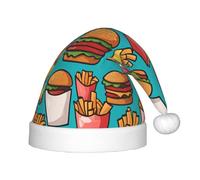 XZDAL cartone animato hamburger patatine fritte Festival Santa tocco liscio cappello per festa festa costume accessori decorazione