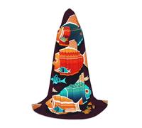 XZDAL C'è un altro pesce nel pesce Capo con cappuccio M Per Adolescenti Lungo Mantello Costume Cosplay Masquerade Festa di Carnevale