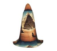 XZDAL Dreaming of the Pyramids of Khufu - Mantello con cappuccio per adolescenti, lungo, per cosplay, feste in maschera e carnevale