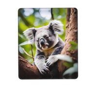 XZDAL Happy Cute koala Tappetino per mouse multicolore in gomma ispessita con bordo bloccato 25,4 x 30,5 cm per ufficio, gioco, studio e scrivania