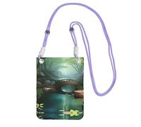 XZDAL Little Bridge in the East - Borsa a tracolla per cellulare, da donna, alla moda, regolabile, leggera, per uso quotidiano, Viola, Taglia unica