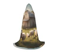 XZDAL Lots of cute pecora con cappuccio mantello L per adolescenti lungo mantello costume cosplay mascherata festa di carnevale