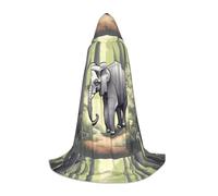 XZDAL Mantello con cappuccio a forma di elefante che cammina, taglia S, per adolescenti, lungo, per cosplay, feste in maschera e carnevale