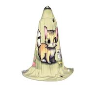 XZDAL Mantello con cappuccio M per adolescenti con gatto e farfalla, mantello lungo, per cosplay, feste in maschera e carnevale