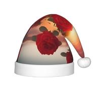 XZDAL Rose rosse al tramonto Festival Santa liscio tocco cappello per festa festa costume accessori decorazione